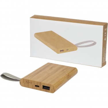 Logotrade presentreklam bild: Tulda 5000 mAh powerbank bambu