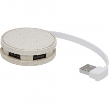 Logotrade presentreklam bild: Kenzu USB-hubb av halm