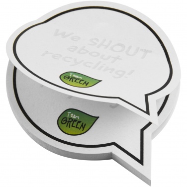 Logotrade profilreklam bild: Sticky-Mate® pratbubbelformade klisterlappar av återvunnet material
