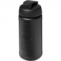 Baseline Rise sportflaska på 500 ml med uppfällbart lock, Solid svart / Solid black