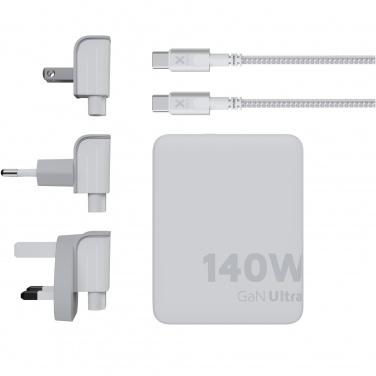 Logotrade presentreklam bild: Xtorm XVC2140 GaN Ultra 140 W reseladdare med 240 W USB-C PD-kabel