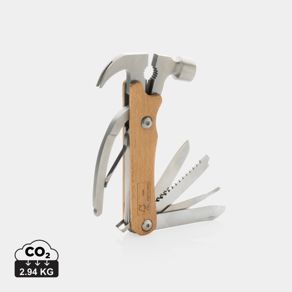 Logotrade profilprodukter bild: Multitool hammare i trä