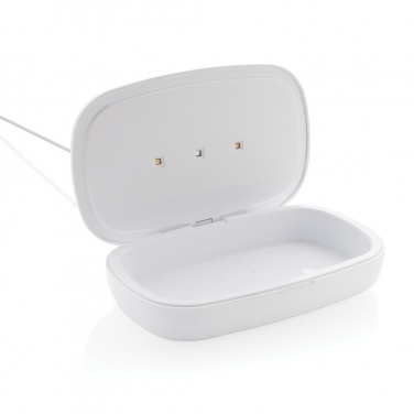 Logotrade presentreklam bild: UV-C steriliseringsbox med 5W trådlös laddare