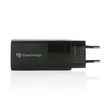 Logotrade kampanjprodukter bild: Philips 65W ultrasnabb PD 3-port USB-väggadapter