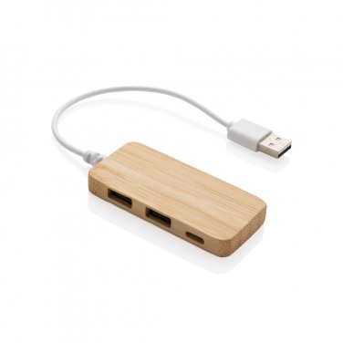 Logotrade kampanjprodukter bild: Bambu hub med Type-C