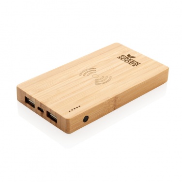 Logotrade kampanjprodukter bild: Bambu 4.000 mAh trådlös 5W powerbank