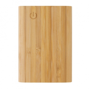 Logotrade presentreklam bild: 5.000 mAh powerbank i bambu