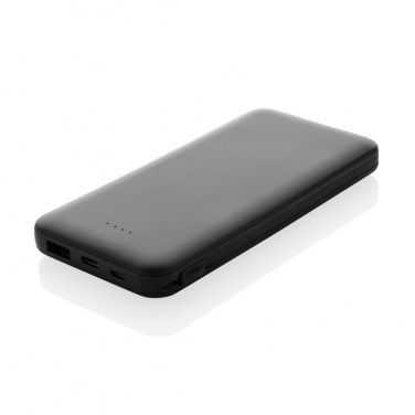 Logotrade reklamprodukter bild: Lockhart 10.000mAh powerbank, integrerade kablar, RCS plast