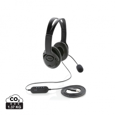 Logotrade reklamprodukter bild: Over-ear headset med kabel