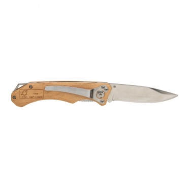 Logotrade profilreklam bild: Outdoor-kniv i trä