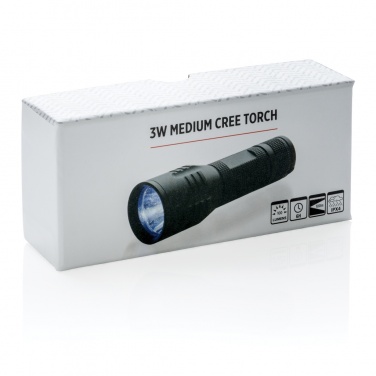 Logotrade reklamprodukter bild: 3W medium CREE-ficklampa