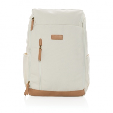 Logotrade presentreklam bild: Impact AWARE™ 15" laptopryggsäck i 16 oz. återvunnen canvas