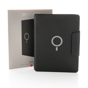 Logotrade profilprodukter bild: Artic magnetisk A4 portfolio, 10W trådlös laddning