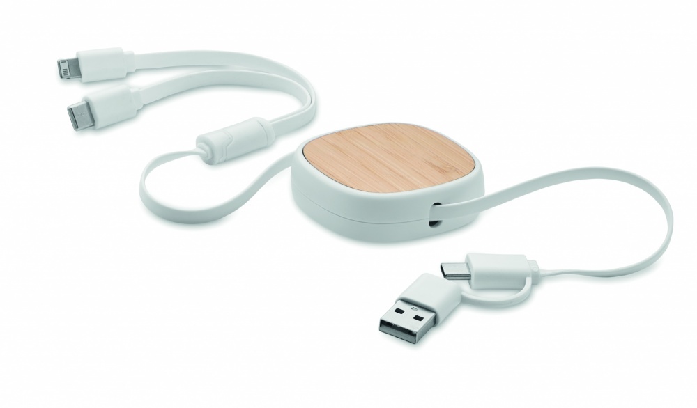 Logotrade reklamprodukter bild: USB-laddkabel inrullningsbar