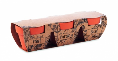 Logotrade reklamprodukter bild: Terracotta set med 3 örtskålar