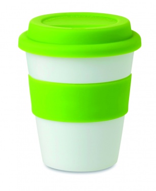 Logotrade profilreklam bild: Take away mugg PP silikon lock