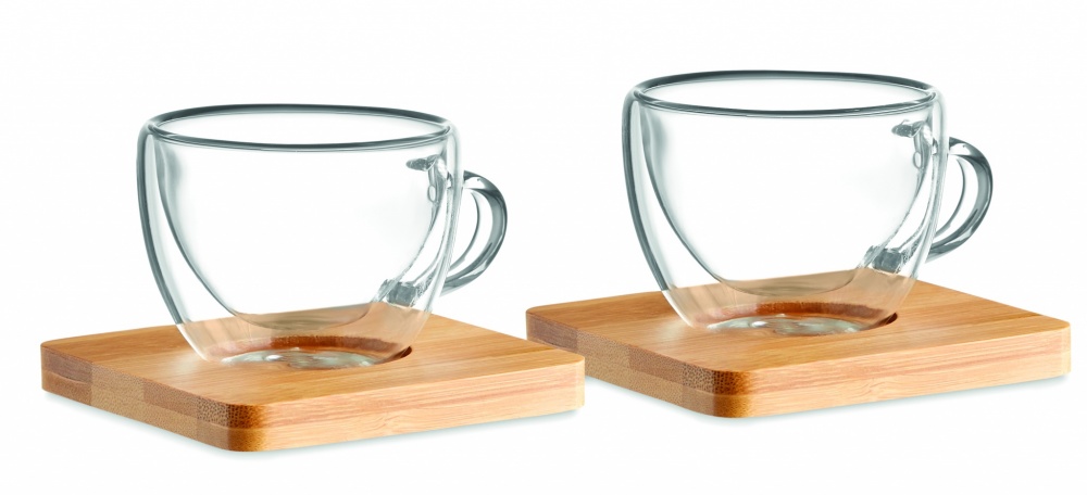 Logotrade profilreklam bild: Espresso set i glas