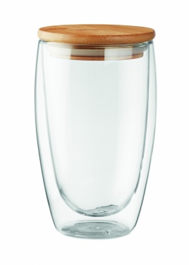 Logotrade reklamprodukter bild: Glas/Mugg dubbelvägg 450ml Frankfurt