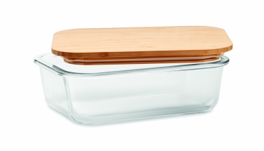 Logotrade profilreklam bild: Lunchbox i glas/bambu