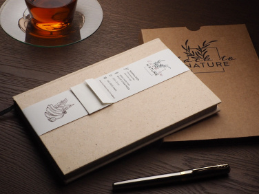 Logotrade reklamprodukter bild: Återvunnen banananteckningsbok 209734200