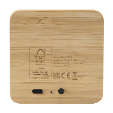 Logotrade profilprodukter bild: Sonido 5W Bamboo trådlös högtalare