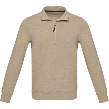 Logotrade kampanjprodukter bild: Tin unisex Aware™ tröja med kvartsdragkedja av återvunnet material
