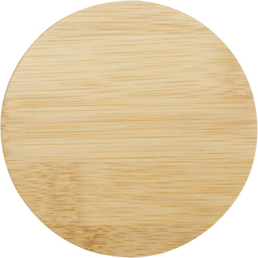 Logotrade presentreklam bild: Leona 350 ml glasmugg med bambulock