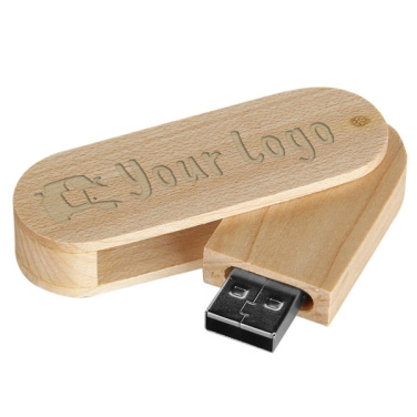 Logotrade reklamprodukter bild: USB-minne i trä