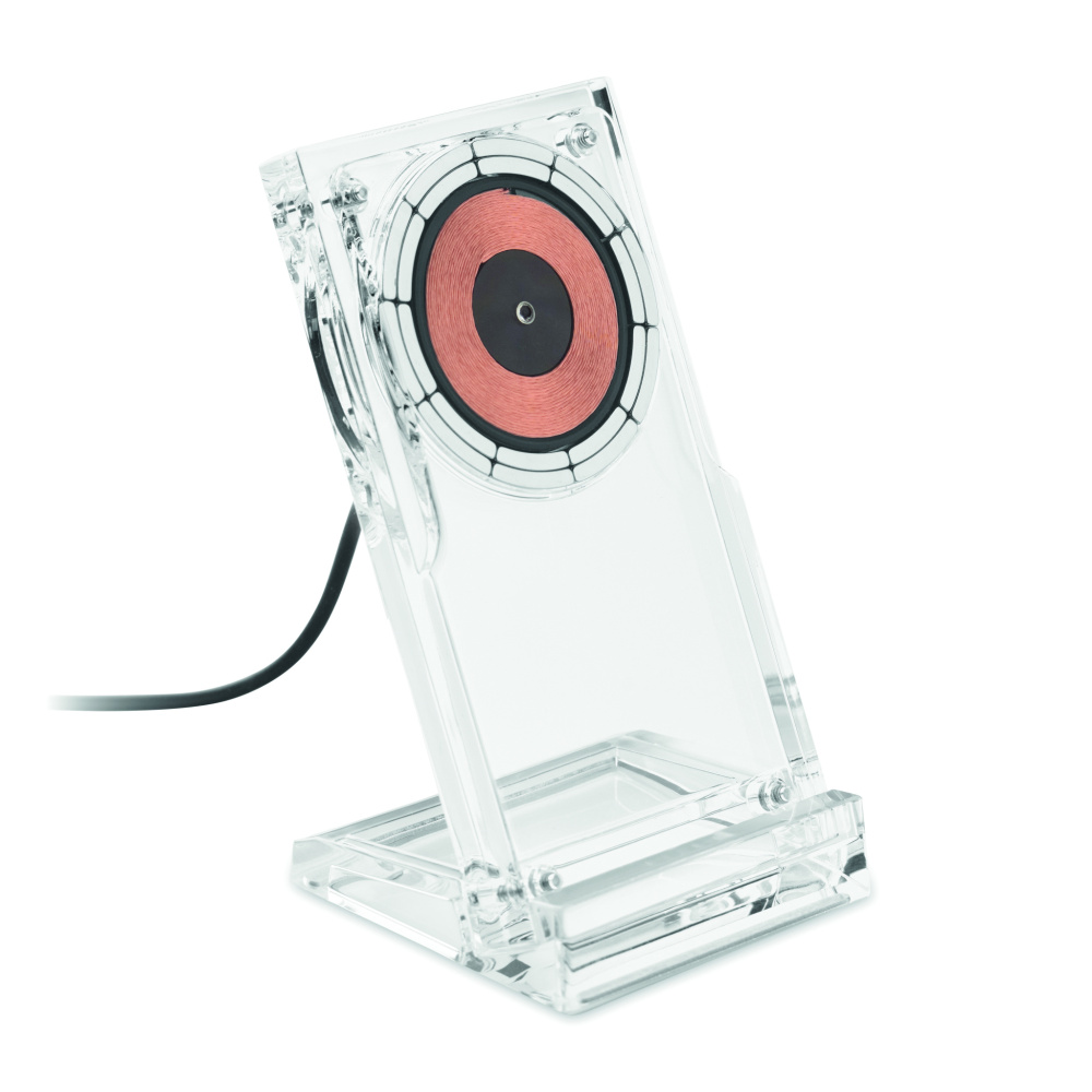 Logotrade profilreklam bild: Akryl trådlös laddare 15W