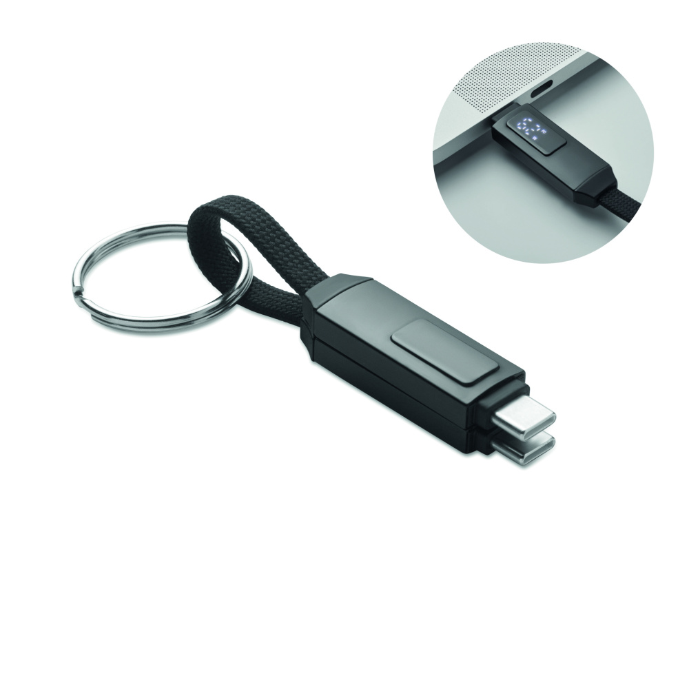 Logotrade reklamprodukter bild: nyckelring 60W laddningskabel