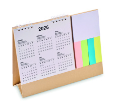 Skrivbordskalender med memopad