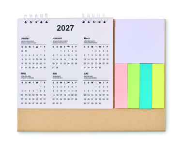 Logotrade profilreklam bild: Skrivbordskalender med memopad