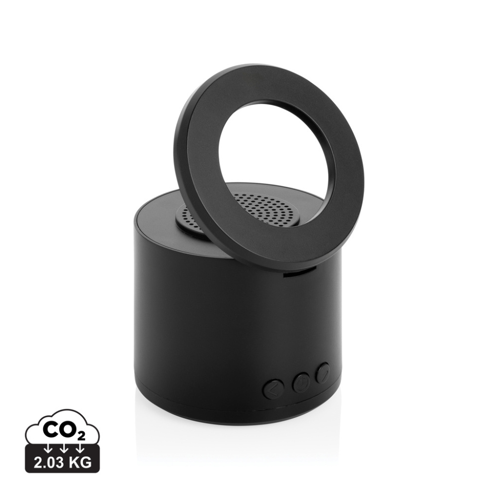 Logotrade presentreklam bild: Magpulse RCS återvunnen plast 3W högtalare med magnetisk hål