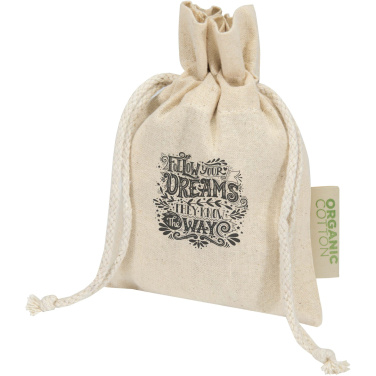 Logotrade presentreklam bild: Odisha 140 g/m² presentpåse av ekologiskt OCS-material – 15 x 10 cm