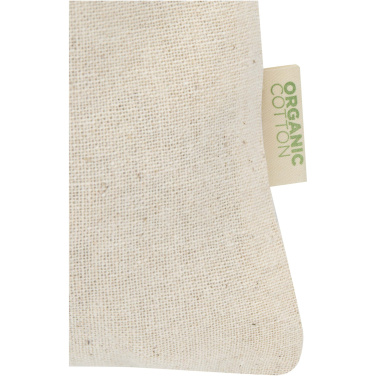 Logotrade presentreklam bild: Odisha 140 g/m² presentpåse av ekologiskt OCS-material – 15 x 10 cm