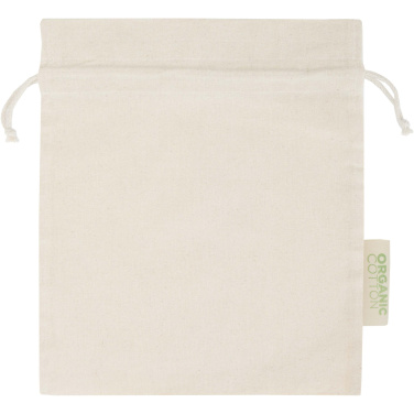 Logotrade reklamprodukter bild: Odisha 140 g/m² presentpåse av ekologiskt OCS-material – 30 x 25 cm