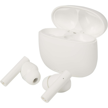 Logotrade profilprodukter bild: Alterf True Wireless Bluetooth®-öronsnäckor av återvunnen plast med öronproppar av silikon