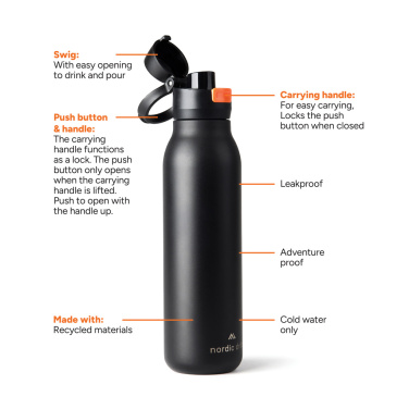 Logotrade profilprodukter bild: Nordic Drift Trail RCS enkelväggs vattenflaska 750 ml